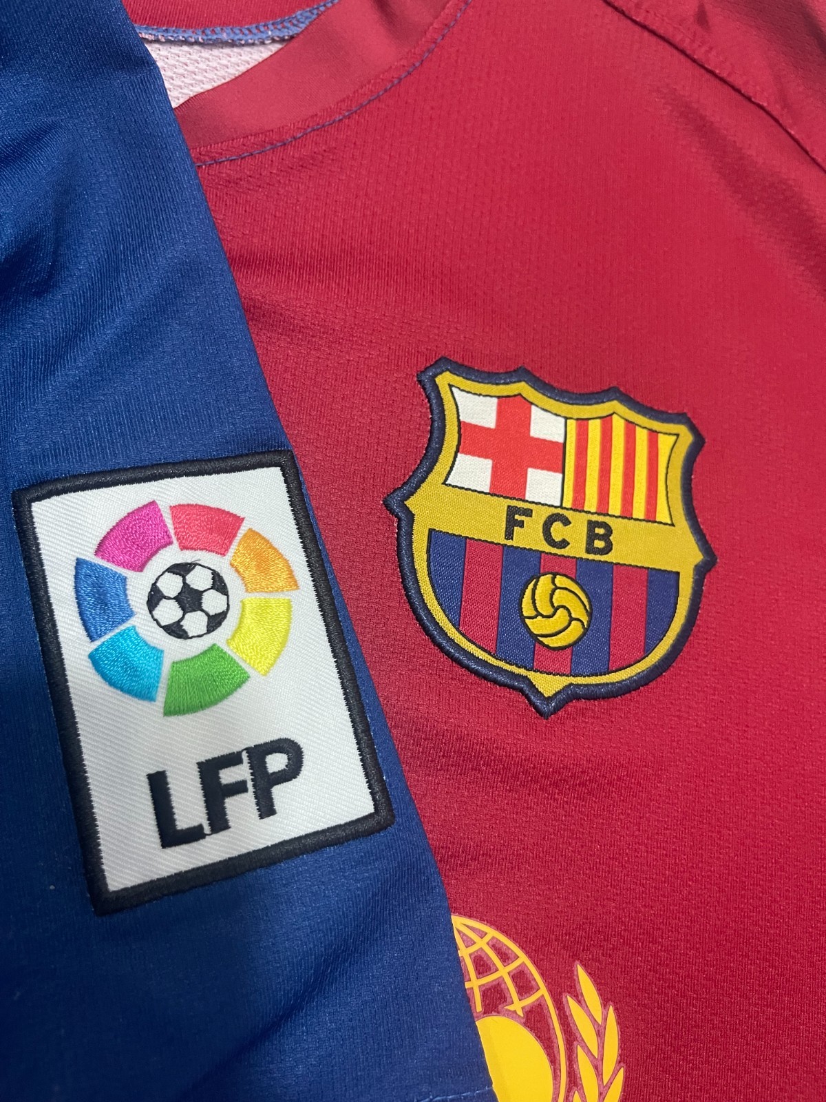 Nike FC Barcelona Home Shirt 2008 2009 UNICEF Jersey XL Messi Era Soccer Footbal gallery