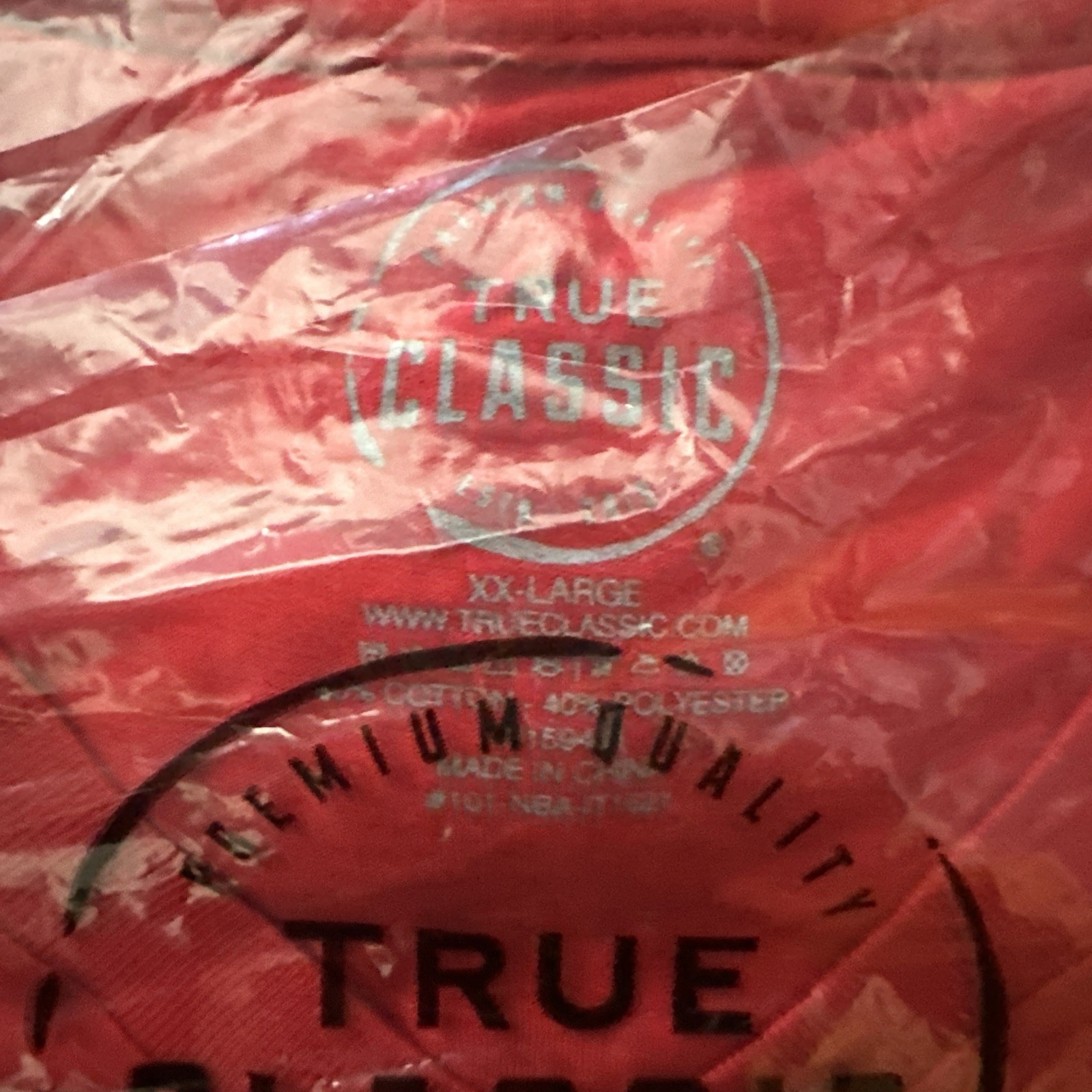Brand New True Classic Classic Crew V-Neck T-Shirt New Red XXL gallery