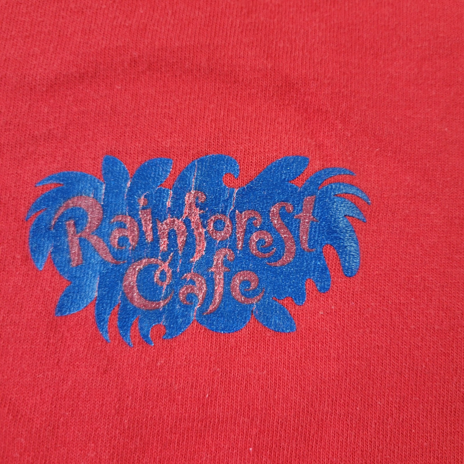 Rainforest Cafe Orlando Shirt Mens Large VTG 90s Red Graphic Print USA Florida gallery