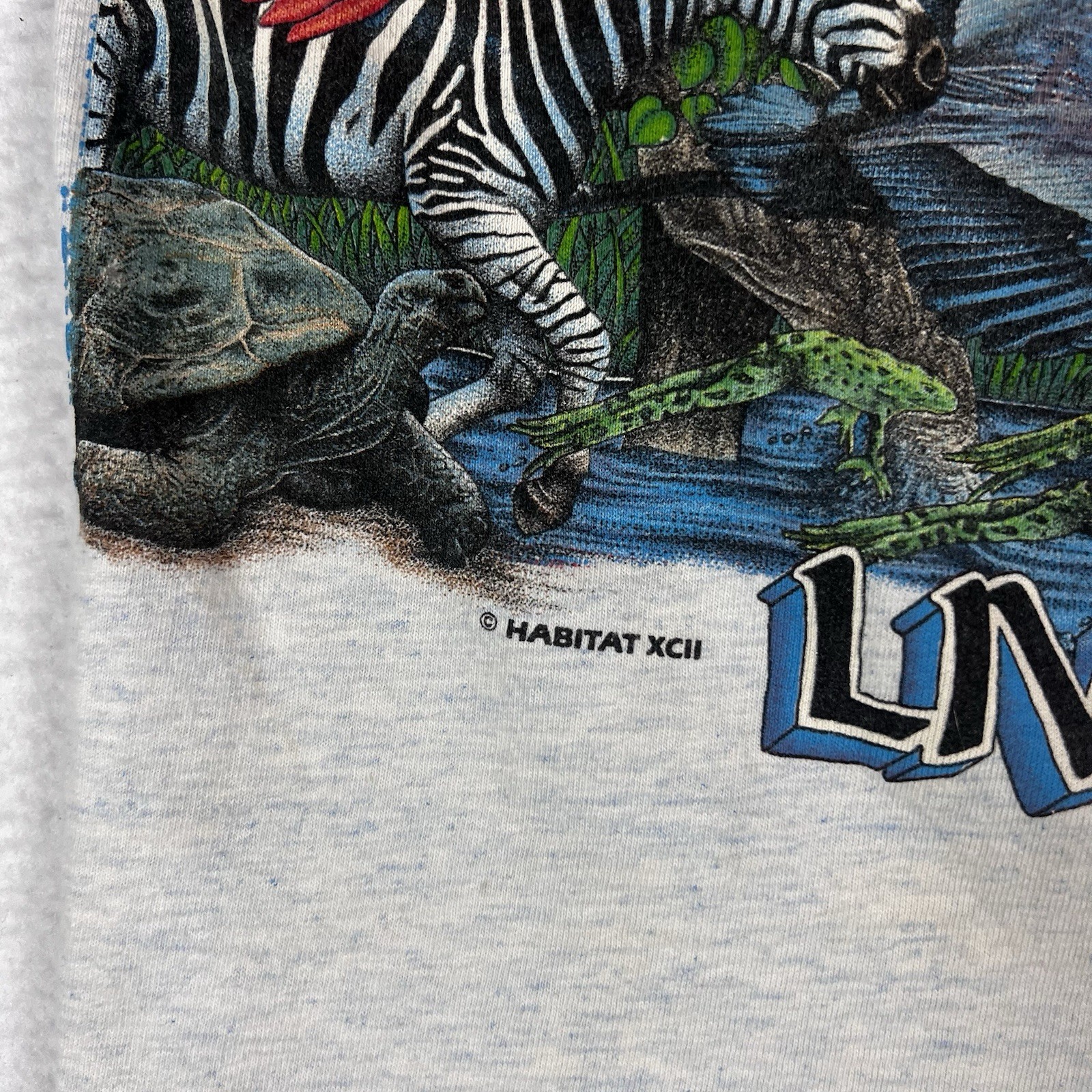 Vintage 1992 Habitat Double Sided Animal Shirt Mens XL Single Stitch Nature 90s gallery