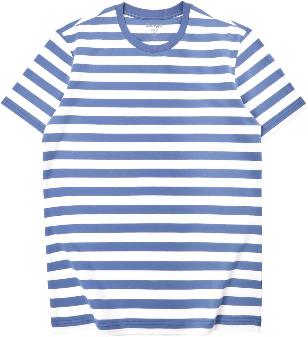 Mens Short Sleeve Striped T Shirt Casual Cotton Stretch Tee for Summer Layering gallery