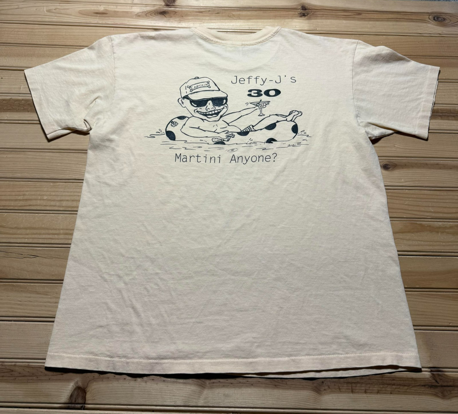 Vintage 1997 Jet Lounge Jeffy-J's 30th Birthday Martini Anyone Novelty Shirt XL gallery