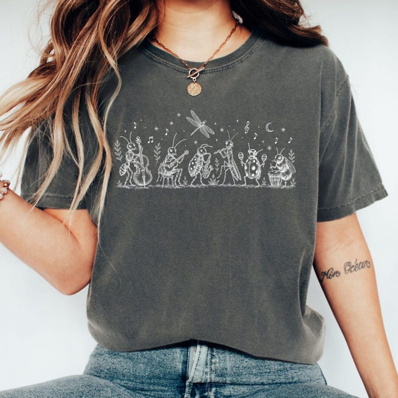 NK Divide Indie Folk T-Shirt, Vintage Insect Music Graphic Tee gallery