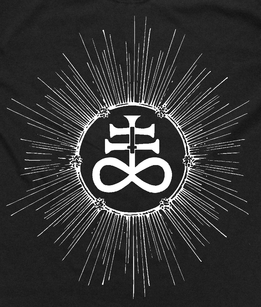 Leviathan Cross T Shirt Punk Occult Gothic Baphomet Satanic Goat Skull Pentagram gallery