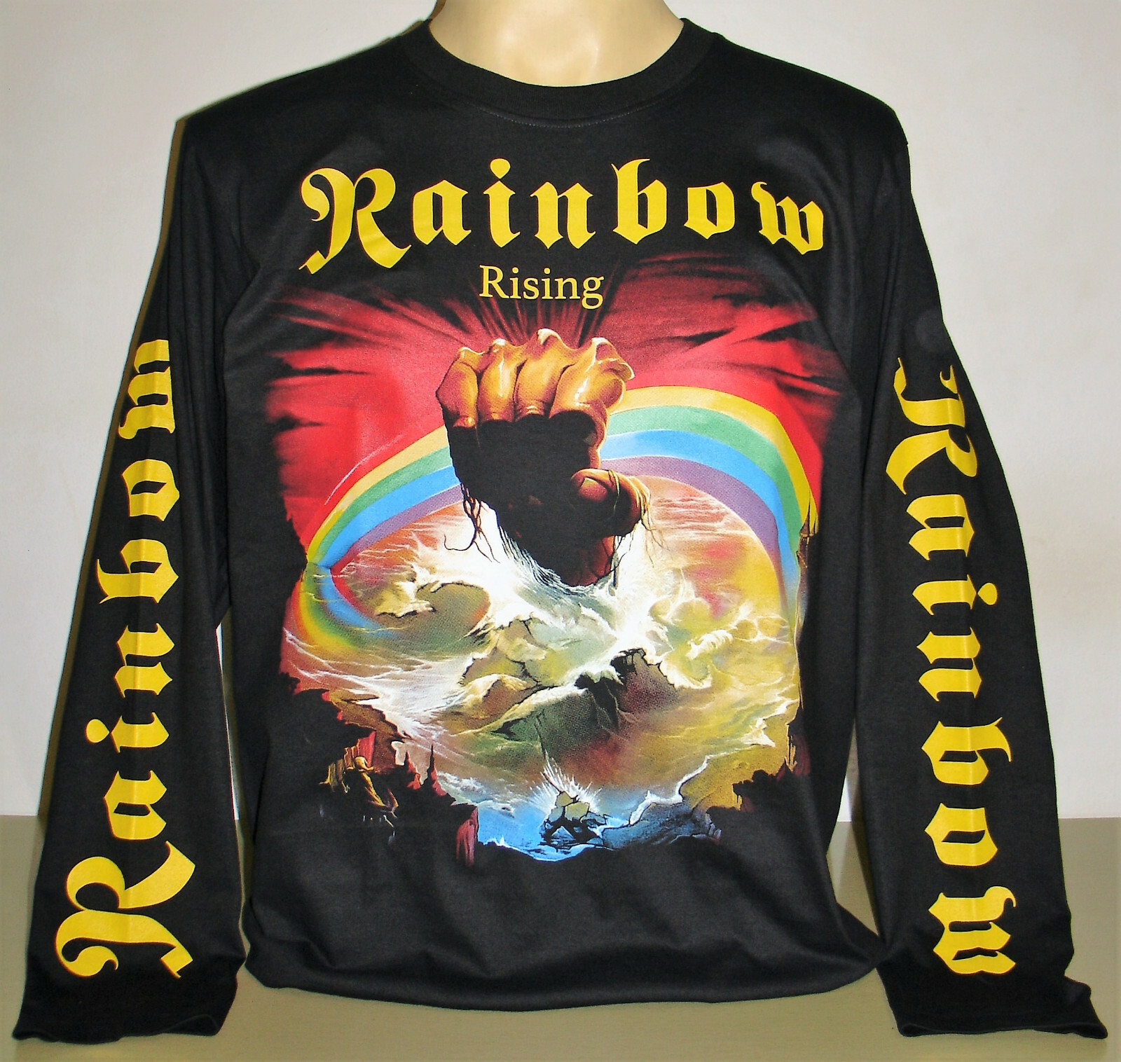 Rainbow Rising Long Sleeve T-Shirt Size S M L XL 2XL 3XL Hard Rock Band XXL XXXL