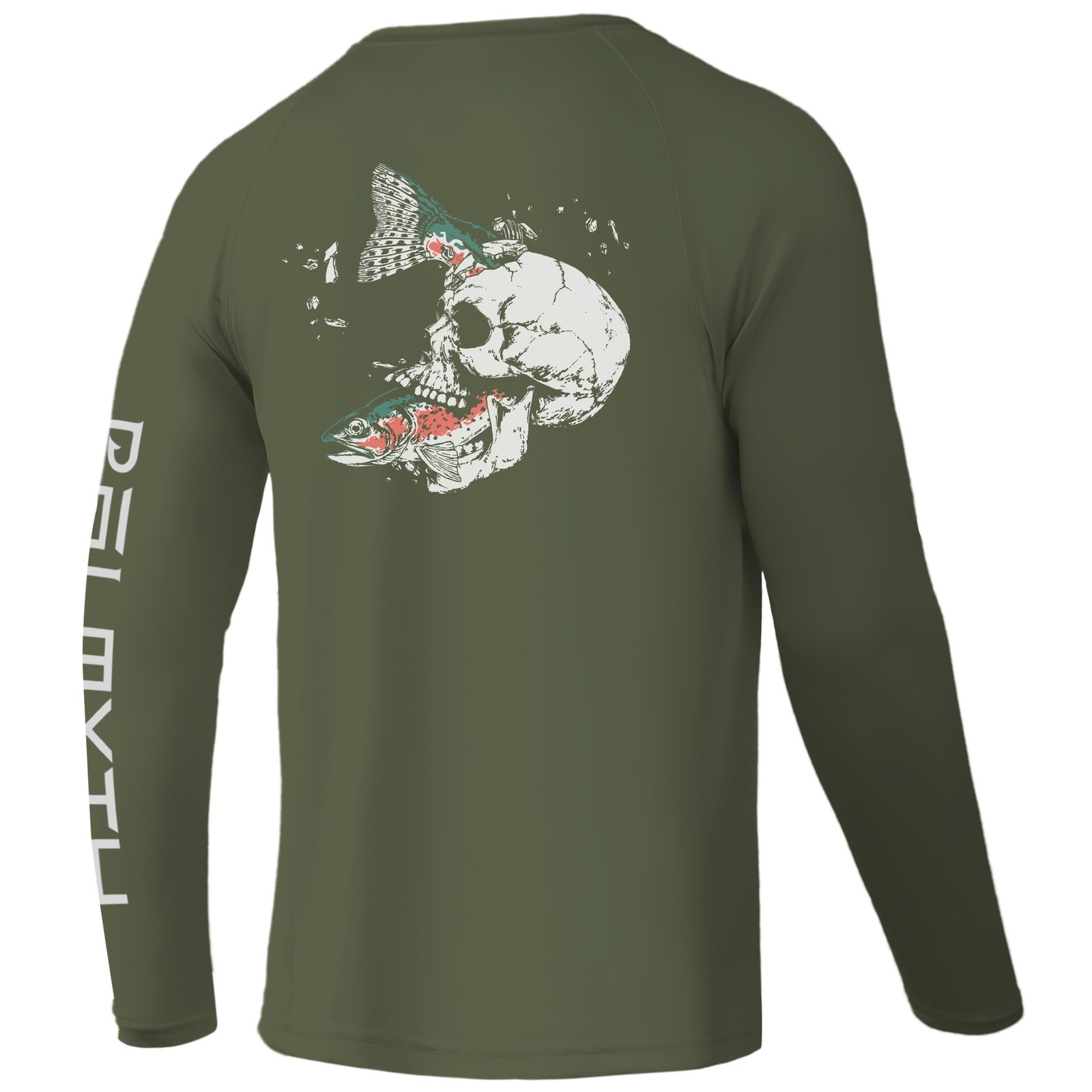 Fishing Shirts for Men Long Sleeve UPF 50+ T Shirt Sun Protection Tee (Milita…