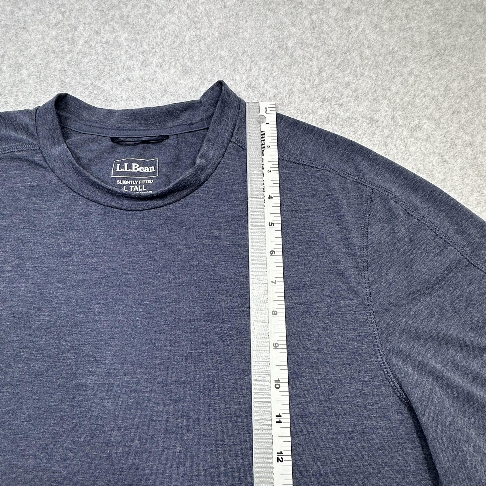 LL Bean Everyday SunSmart Tee Shirt Mens LT Blue Solid Performance Crewneck gallery