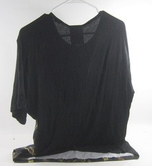 new FLAUCY BEL TSN BACKLESS TEE BLACK/BROWN/YELLOW SIZE M