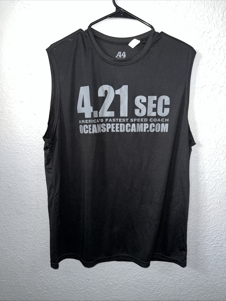 A4 Mens Polyester Cooling Performance Muscle T-Shirt Personalized Gym RN38997