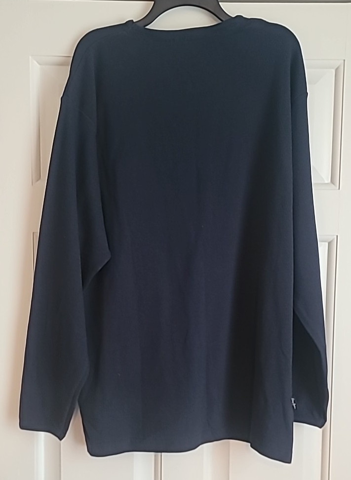 Sean John Navy Blue Jersey-like Pull On Long Sleeve Shirt Mens Large NWT Logo gallery