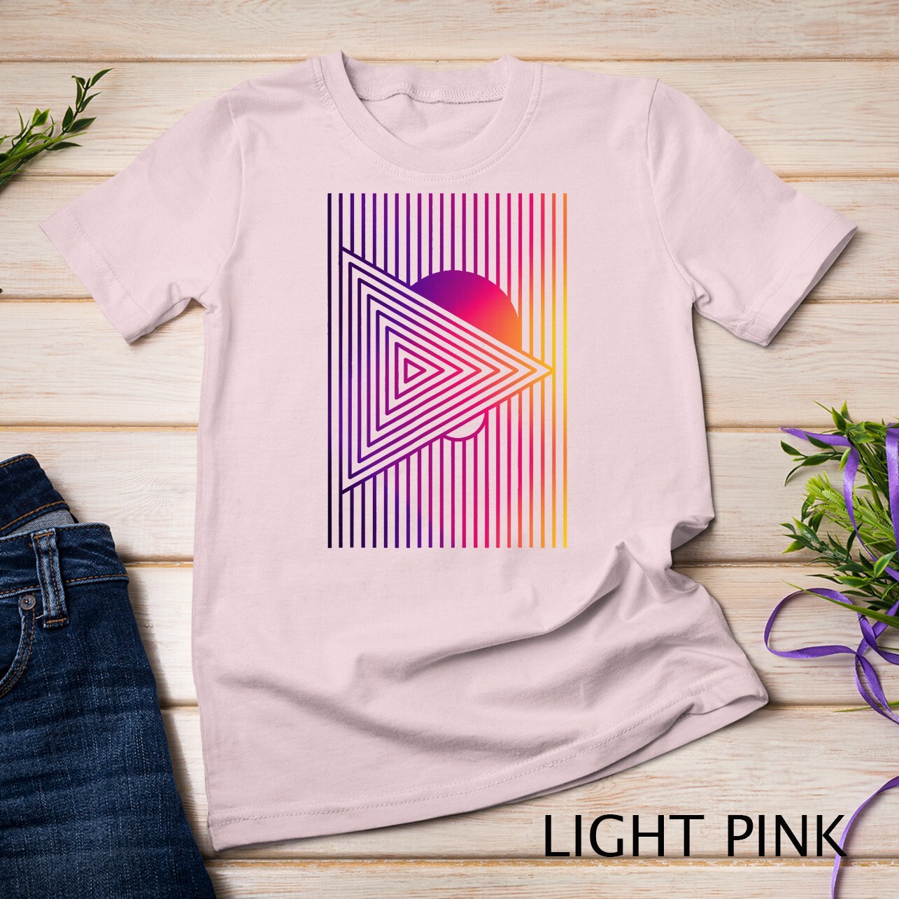 Colorful Aesthetic Summer Fashion Minimalist Abstract Art Unisex T-shirt gallery