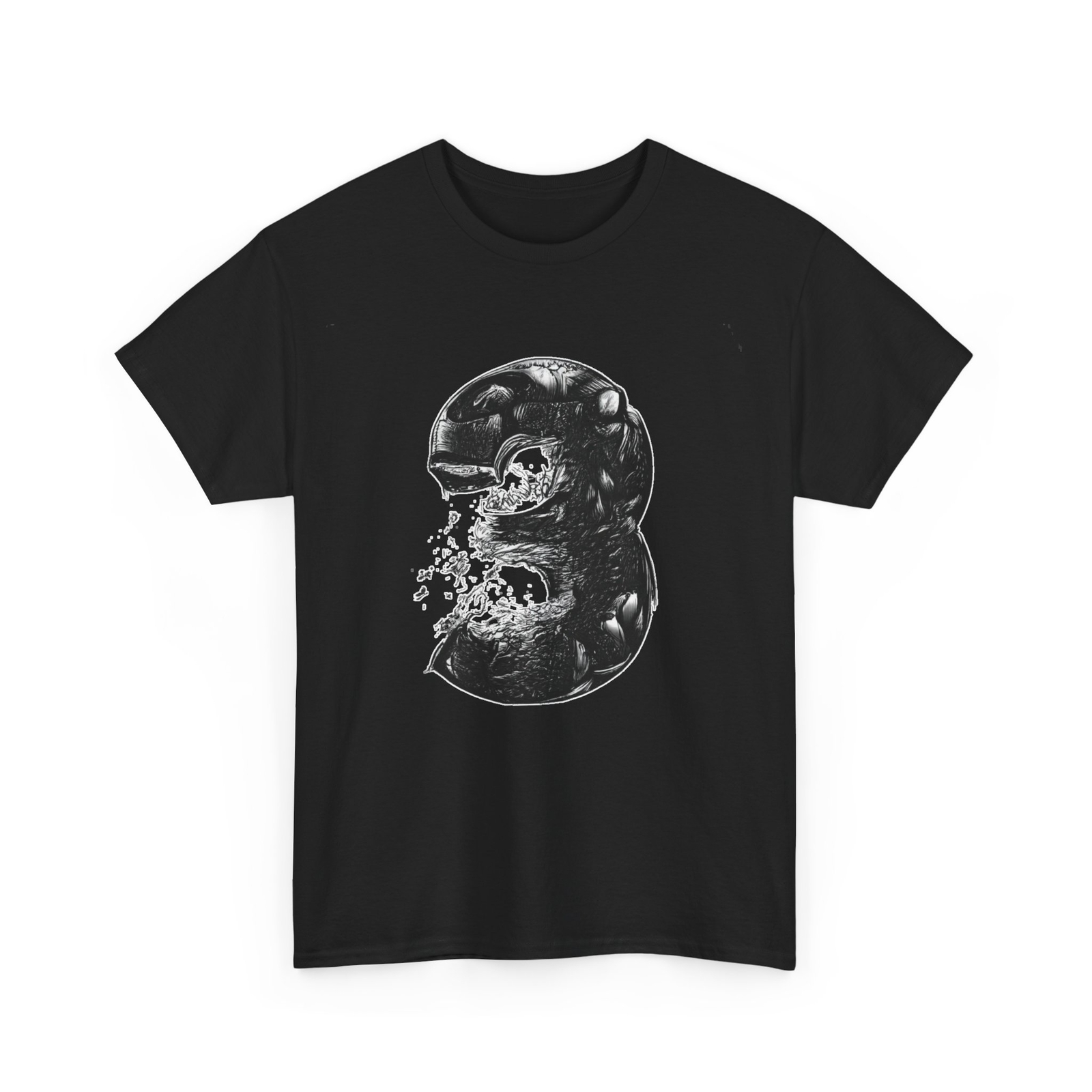 Funny-Number-3- Design-T-Shirt-Black&graphite Heather Colors-for-Men&Women