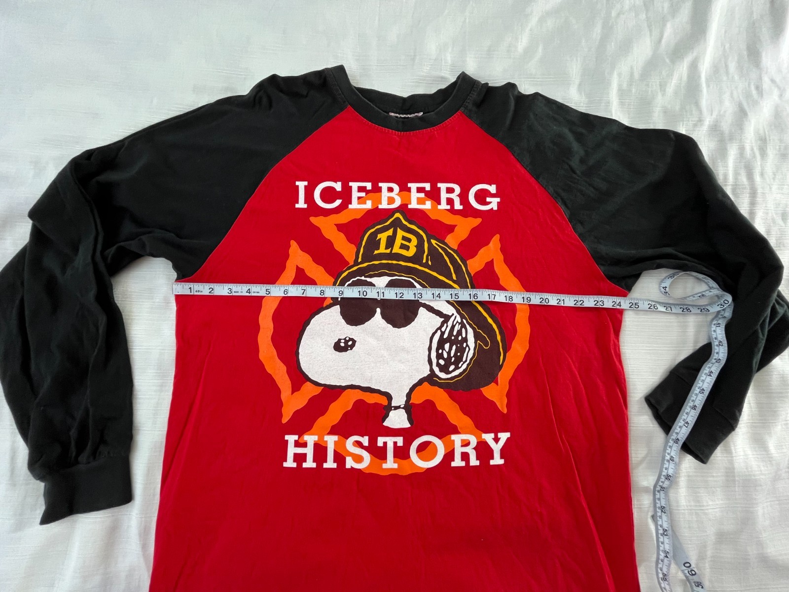 Vintage Iceberg History Peanuts Snoopy Men's Long Sleeve Shirt Size XXL ST45 gallery