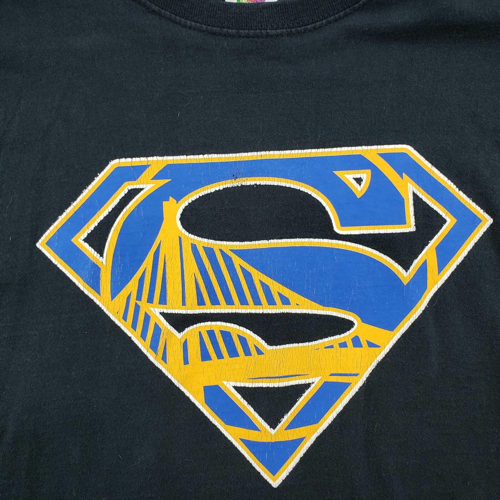 Golden State Warriors Superman T Shirt Silk Screened 2 Sided 3XL Vintage Y2K gallery
