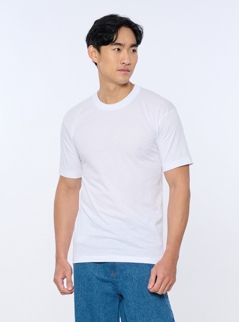 Premium 100% Cotton Classic White T-Shirt | Soft Comfy Crew Neck