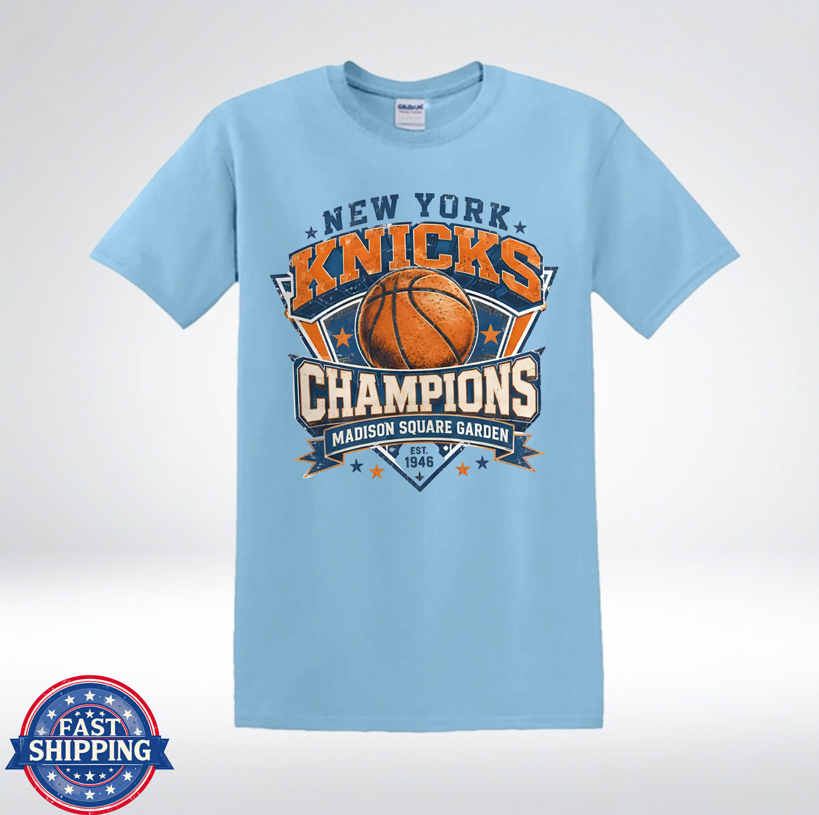NY Basketball Victory Retro Championship Style T-Shirt gallery