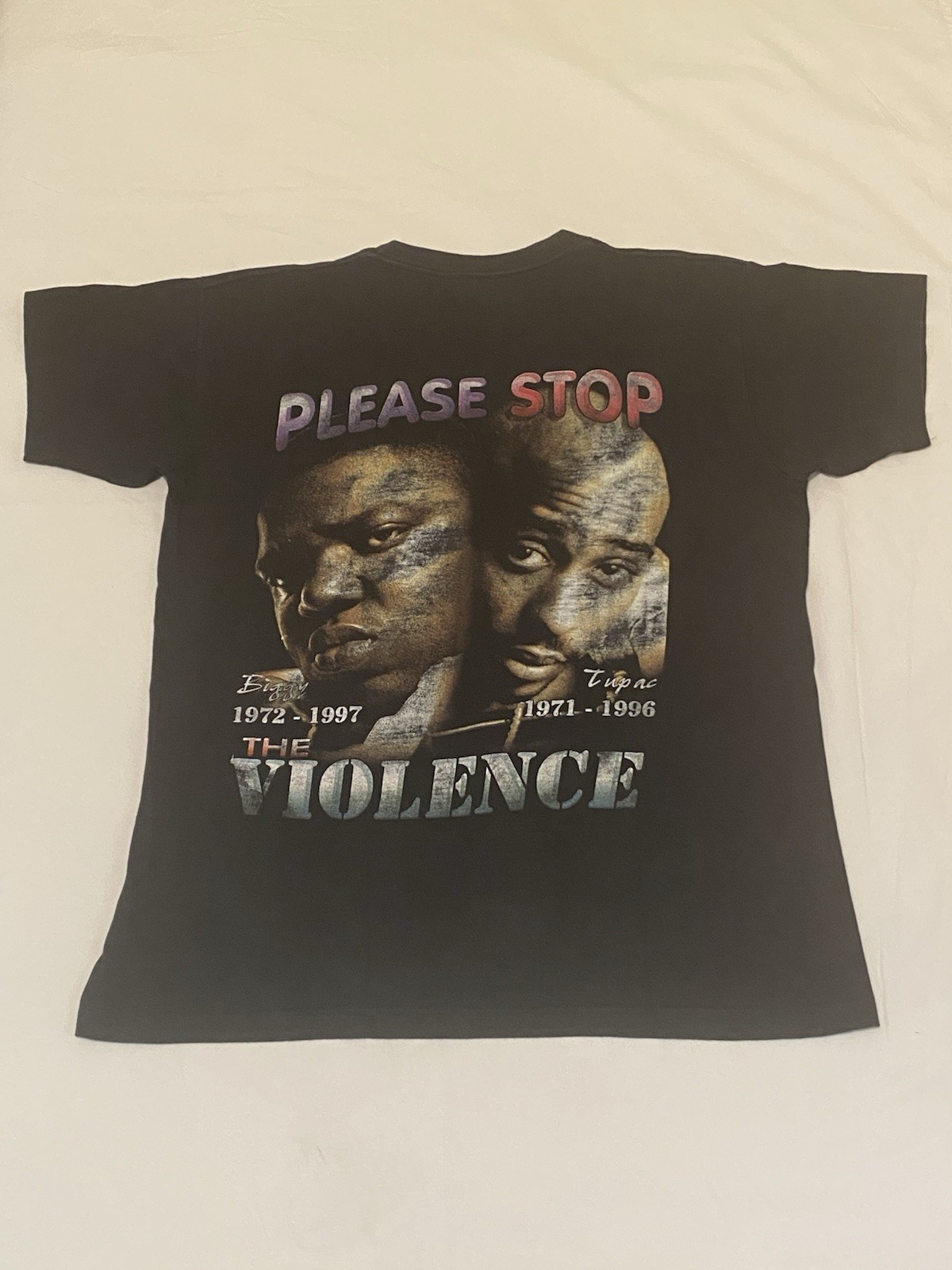 Tupac Biggie “Please Stop the Violence” 1997 Shirt **ORIGINAL OWNER** Vintage gallery