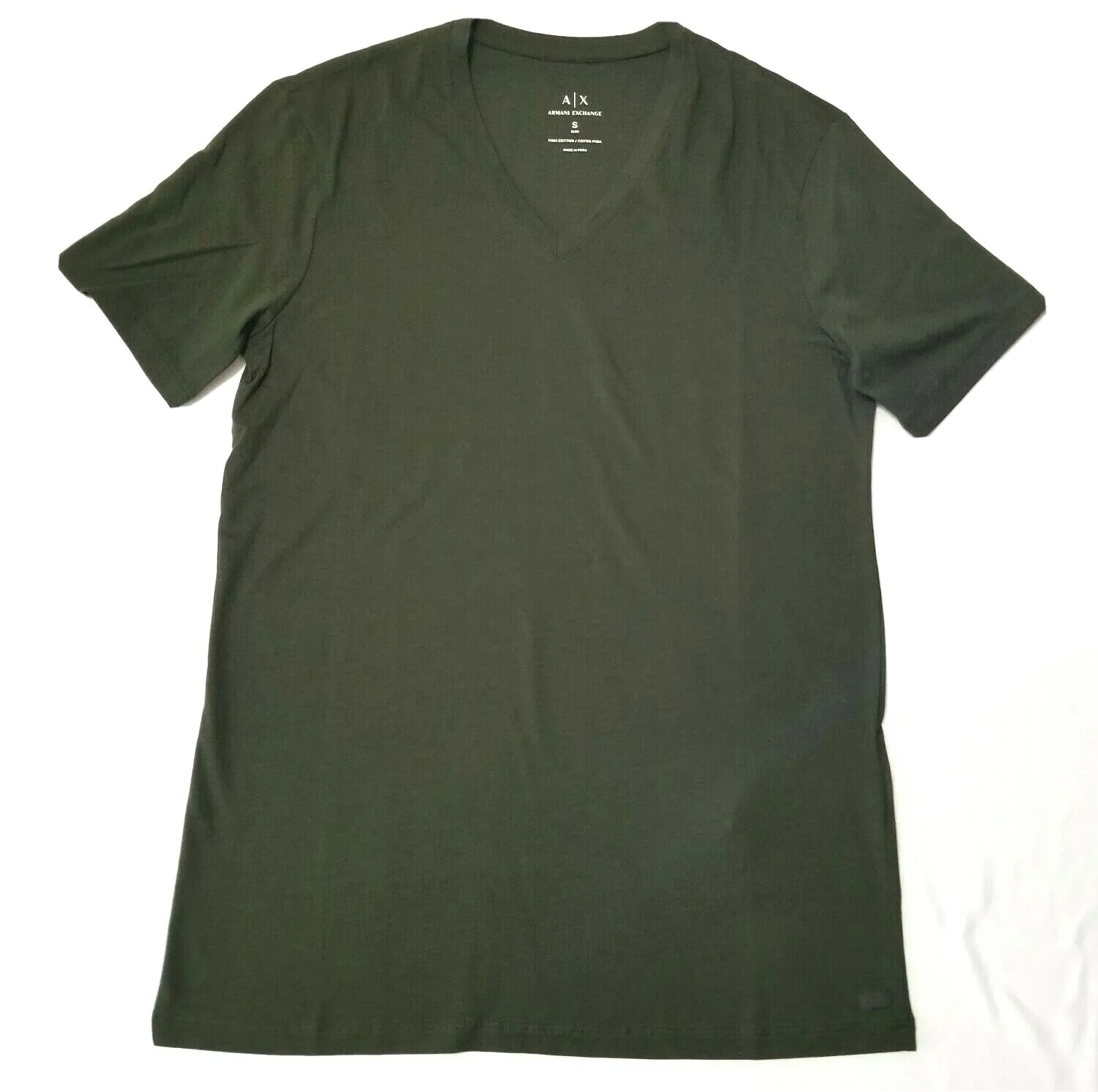 Armani Exchange Men's T-shirt Short-Sleeve V-neck Slim Fit Pima Cotton Tee gallery