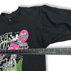 Y2K Graphic Tee Mens Medium Black Monster Punk Skater Goth Streetwear Art Shirt