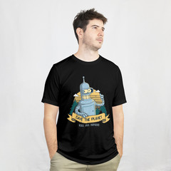 SAVE THE PLANET KILL ALL HUMANS T-Shirt | Futurama Bender Tee | TV Cartoon Top