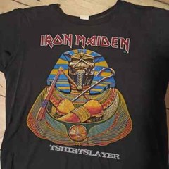 Iron Maiden Powerslave t shirt, remake black shirt, heavy metal band shirt QT904