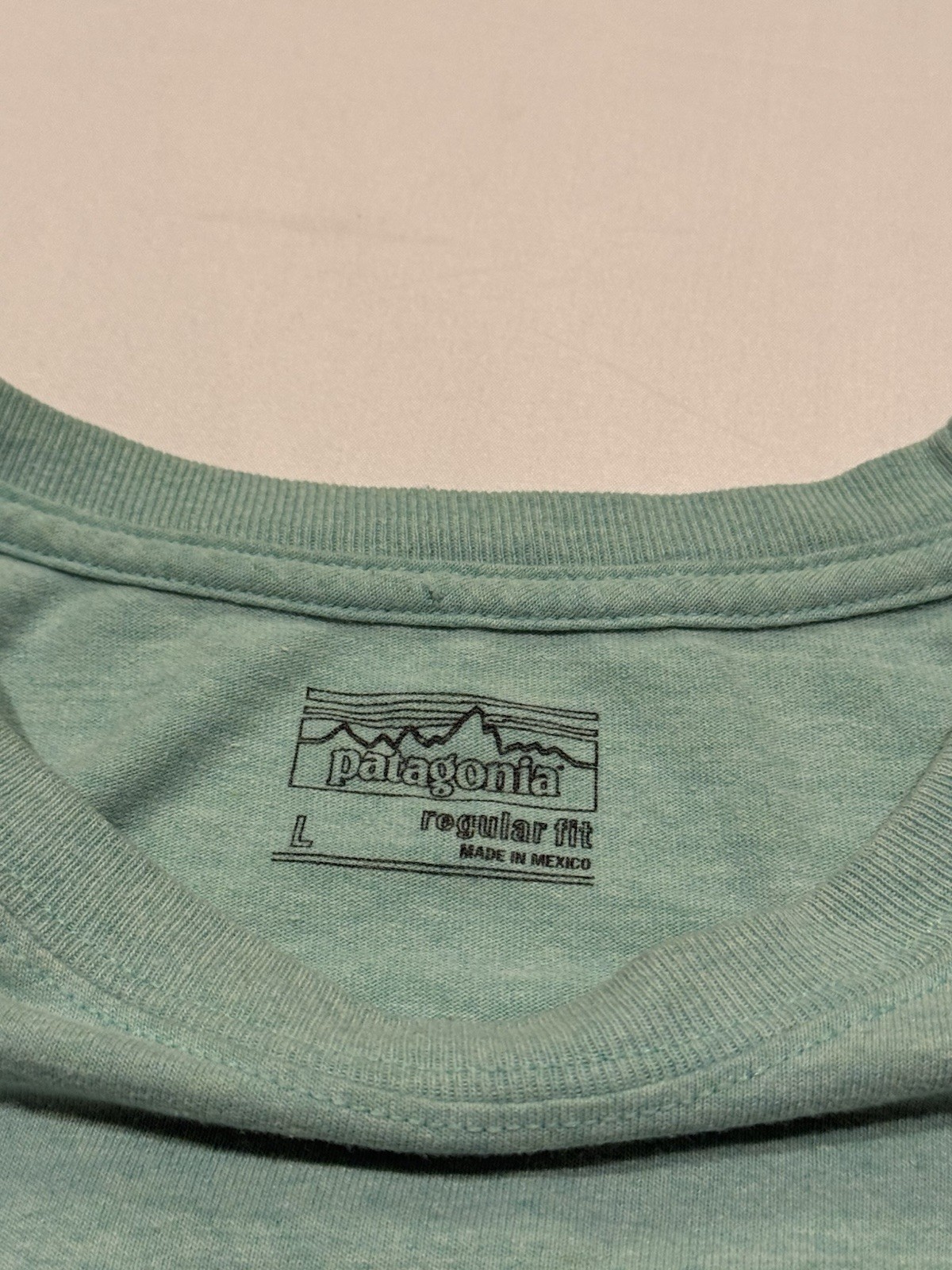 Patagonia Mens Long Sleeve Mint Green Graphic Regular Fit Size Large gallery