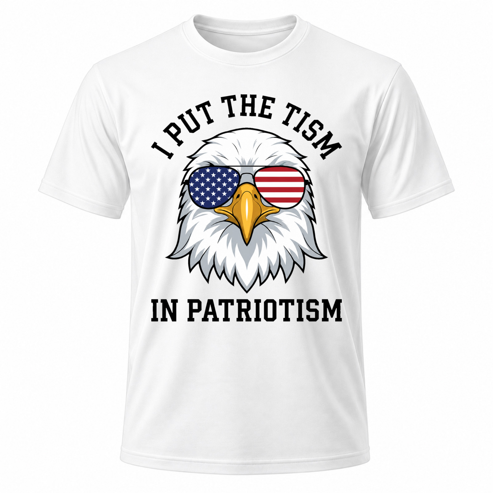 Patriotism Retro Eagle USA Flag White T-Shirt gallery