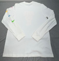 Nike Just Do It Long Sleeve Tee White L Multicolor Swoosh Logos
