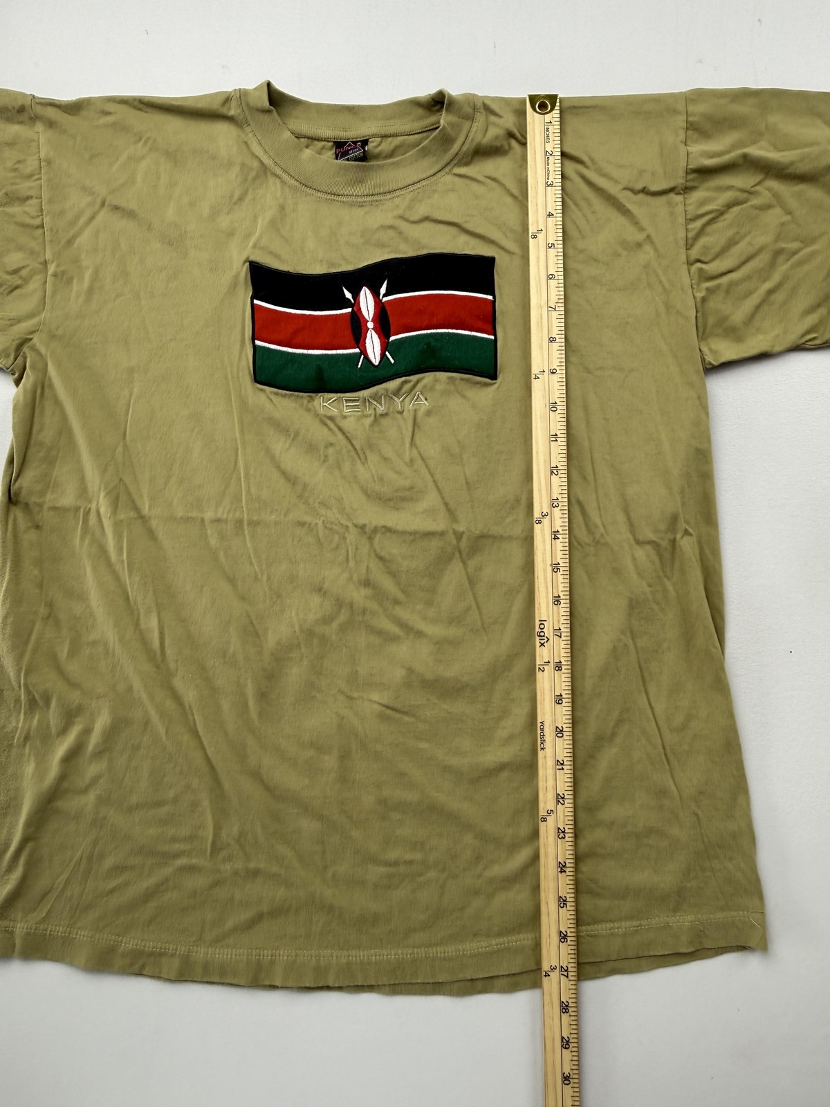 Punch Shirt Mens XL Green Kenya Flag Graphic Tee Embroidered Travel Souvenir gallery