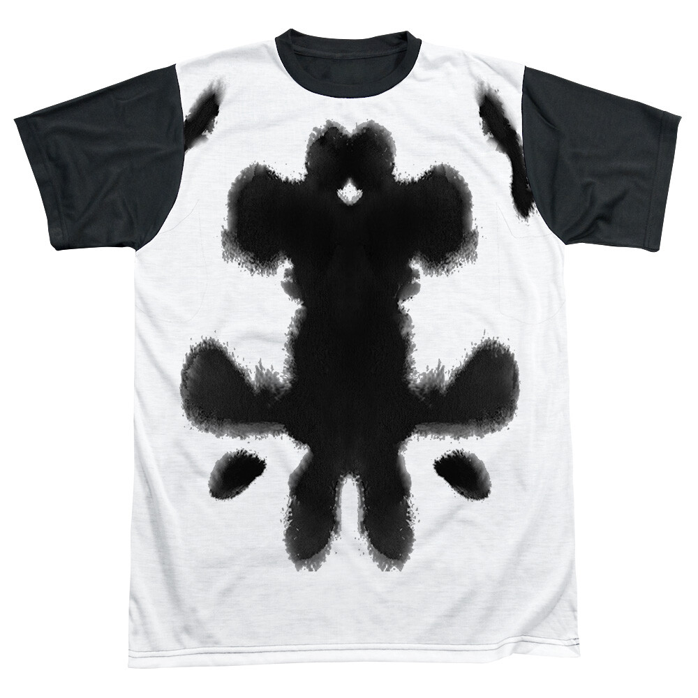 Watchmen Rorschach Adult Halloween Costume T Shirt (Black Back), S-3XL gallery