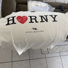 Size Large – Civil Regime “Horny American Classic” Oversized Tee In Butter 🔥