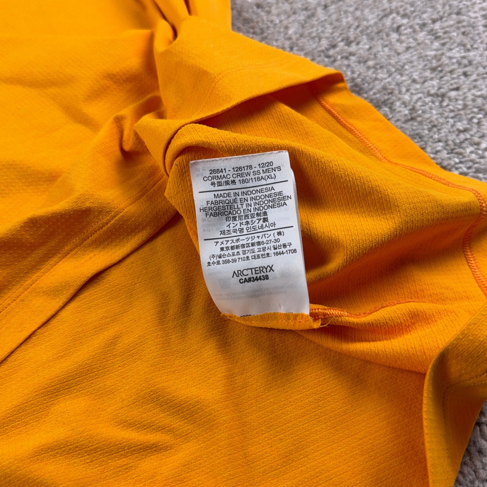 Arcteryx Shirt Mens Extra Large Orange Cormac Crew Hiking Hiker Outdoors Hike gallery