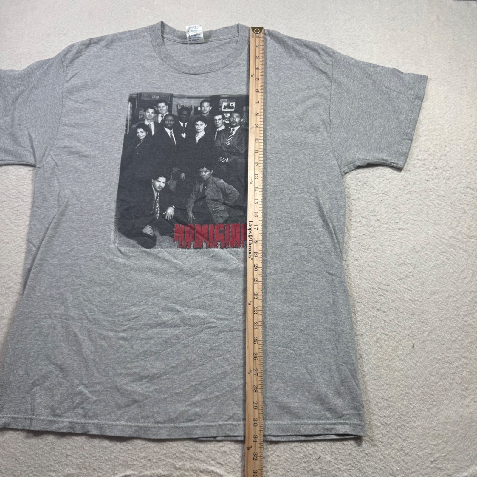 Delta Homicide Life on the Street T-Shirt Mens XL Gray 90s TV Show Graphic Rare gallery