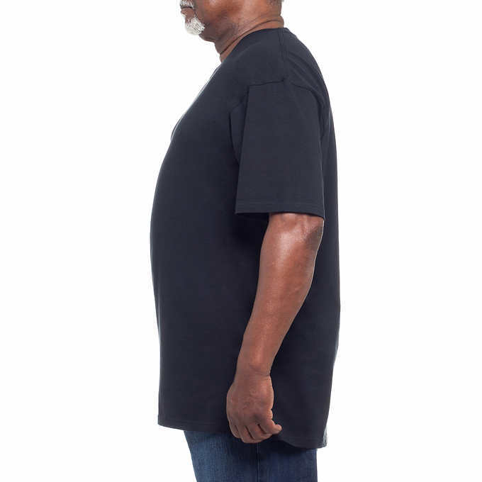 Kirkland Men's 6-pack Black 100% Cotton Crew Neck T-shirt FREE SHIPPING! gallery