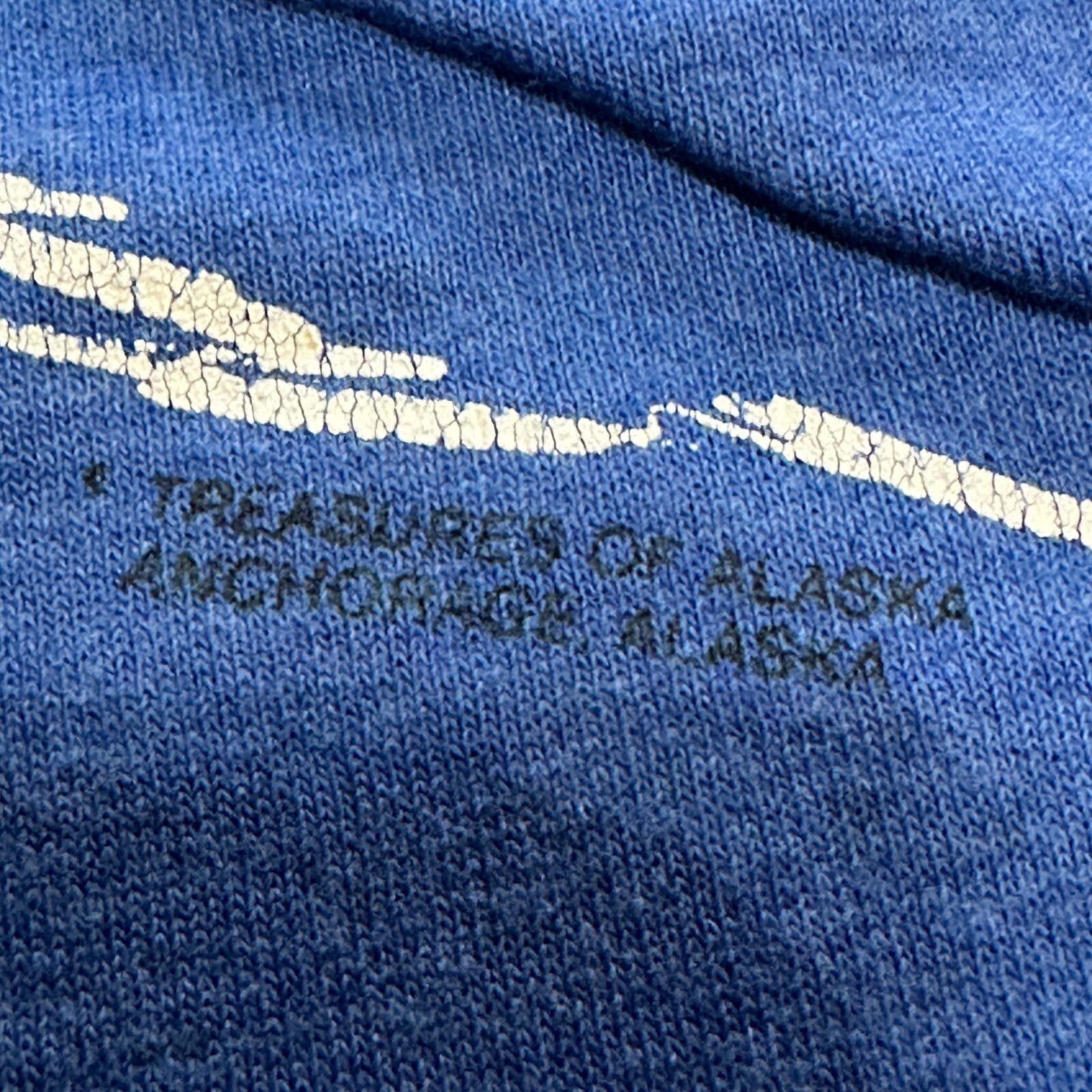 Vintage Single Stitch Alaska Huskies Bobsled Graphic T Shirt Size Large Blue gallery