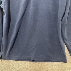 LL Bean Waffle Knit Thermal Long Sleeve Shirt Men M Traditional Fit Blue Casual