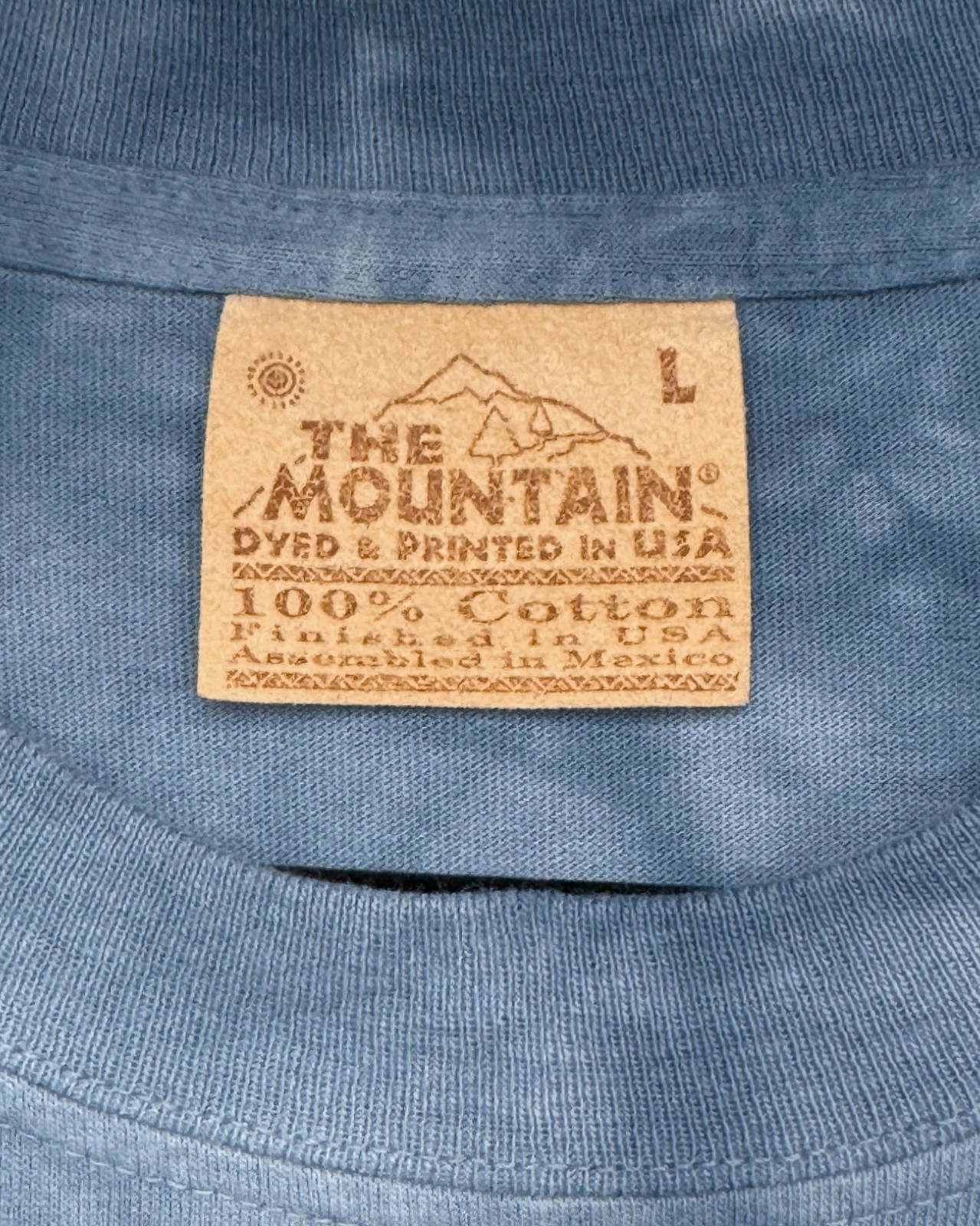 Vintage 1999 The Mountain Horse Snow T Shirt Large Blue Tie Dye Wild Wings USA gallery