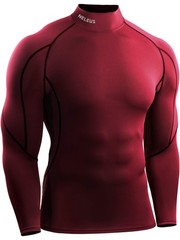 NELEUS Men’s Compression Shirts Dry Fit Long Sleeve Mock Neck Shirts,3 Pack,5…