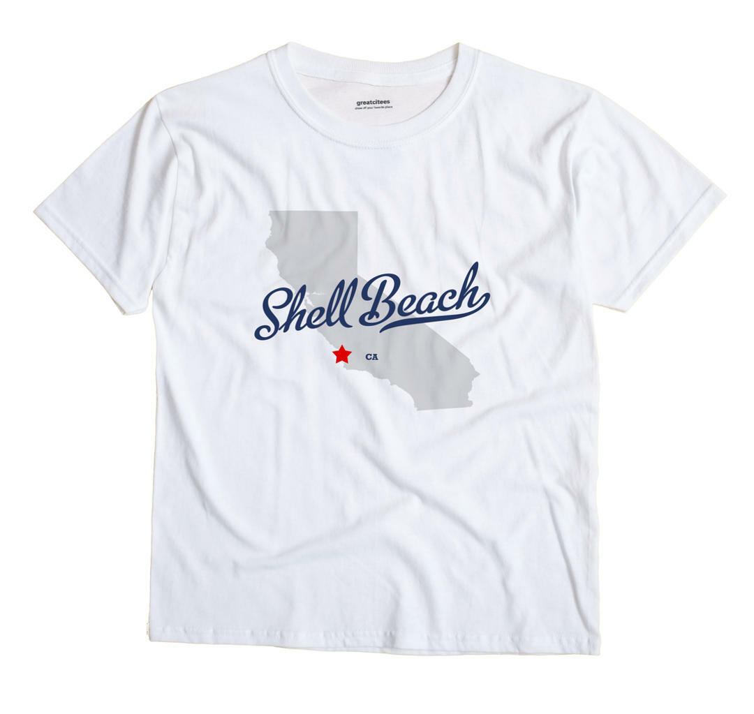 Shell Beach California CA T-Shirt MAP gallery