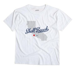 Shell Beach California CA T-Shirt MAP