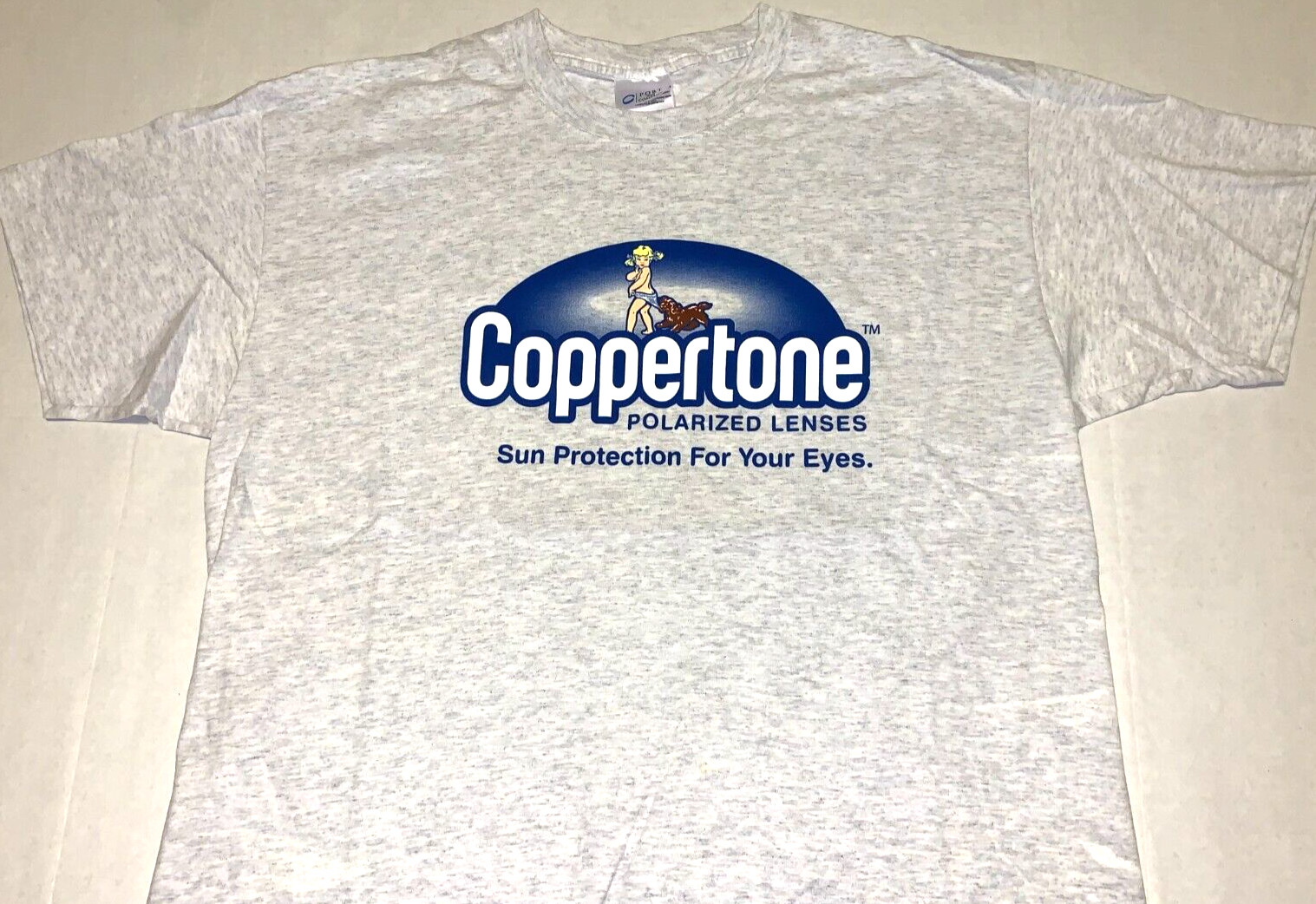 Rare Vintage 2000s Coppertone Polarized Lenses Sun Protection T-Shirt New! LARGE
