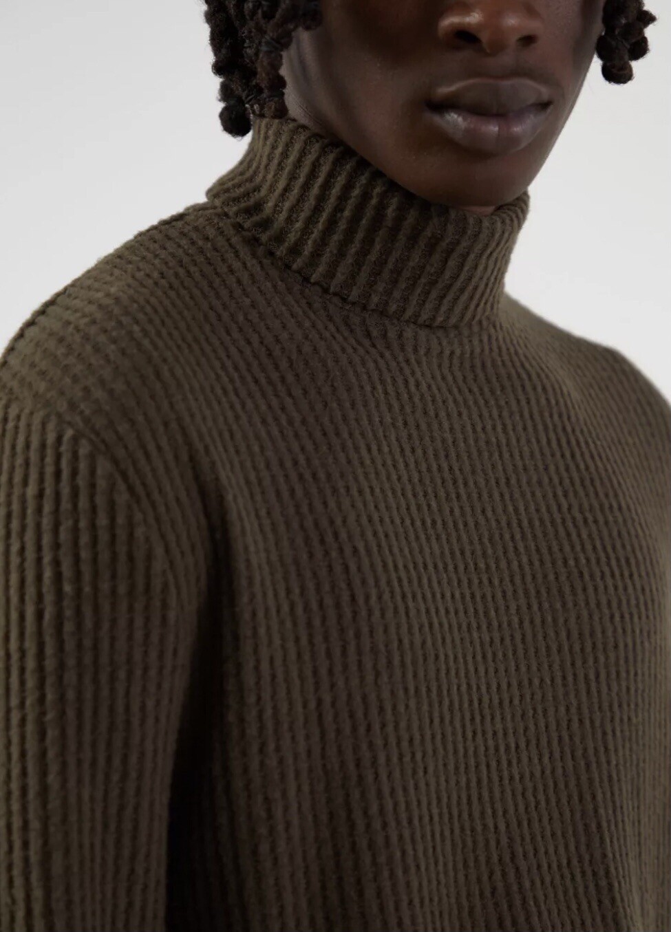 Joseph Waffle Turtleneck S-XL Mens Ivory Black Long Sleeve Standard Cloth New gallery