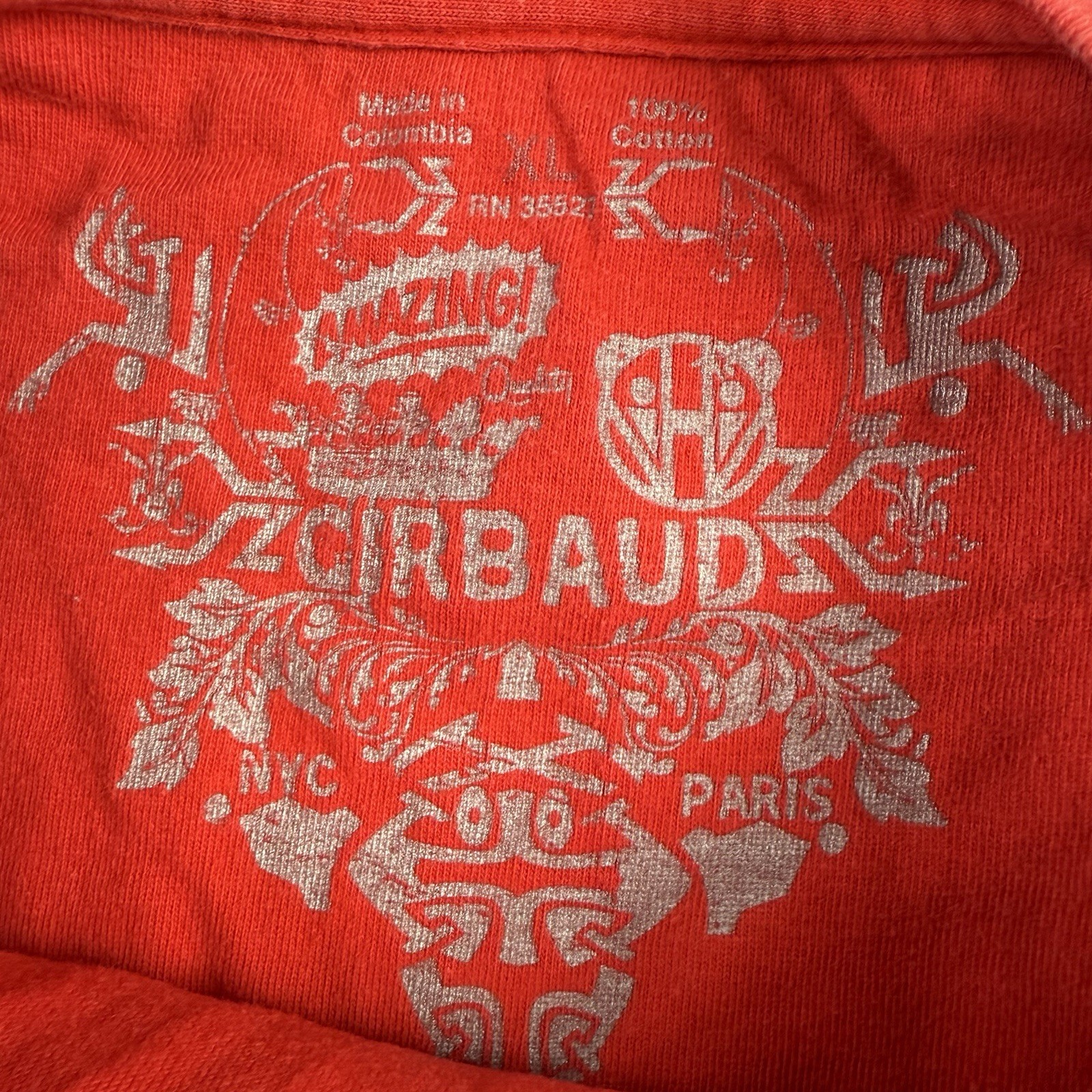 Vintage 90’s Marithe Francois Girbaud Red T Shirt Sz XL Y2K Streetwear Rare gallery