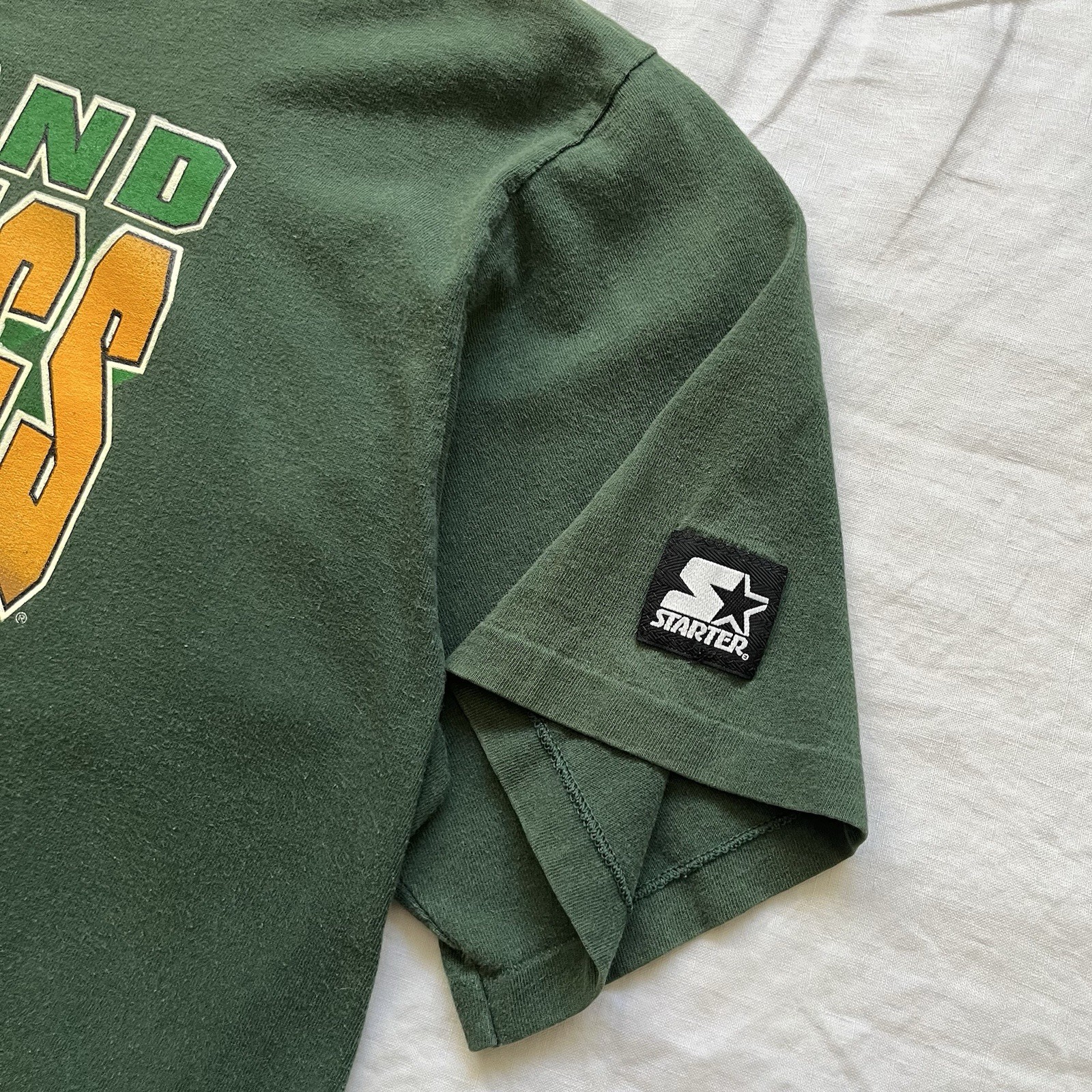 Vintage 90s Oakland Athletics Starter Tshirt Green Size XL MLB Made In USA gallery