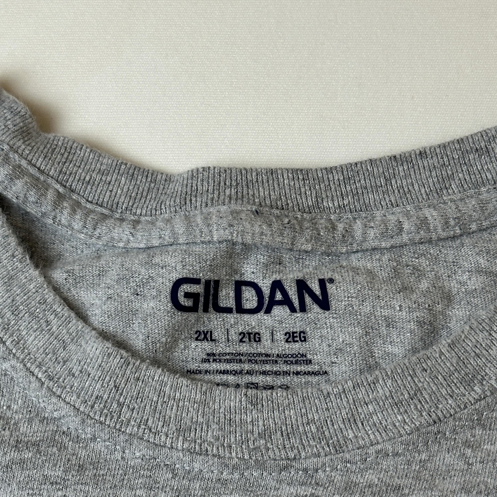 Gildan Shirt Mens 2XL Gray Short Sleeve Classic Fit Casual Plain Tee T-Shirt Top gallery