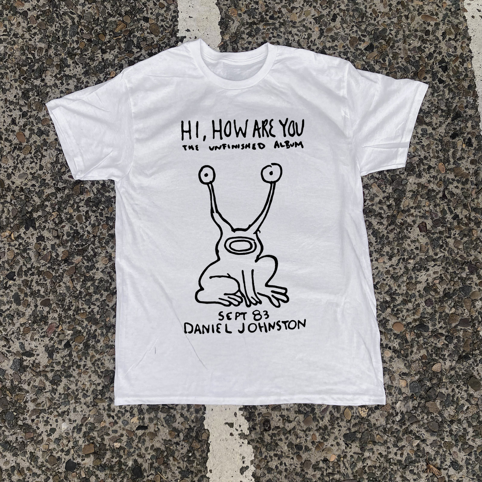 Daniel Johnston 'Hi, How Are You?' Faded T-Shirt White XL gallery