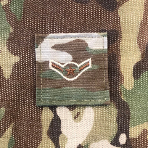 Air Force 7 Color OCP Rank with hook – Airman (Amn/E2) – 2 pack