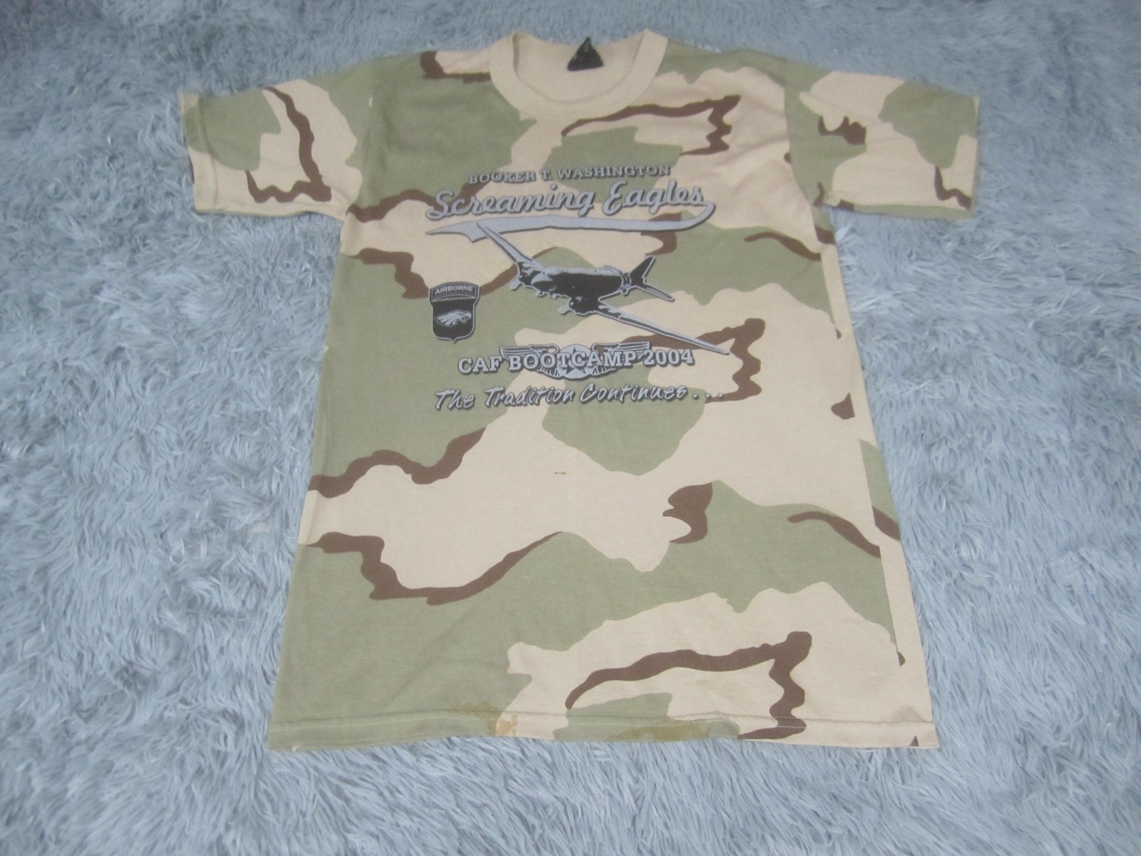 Vintage Rothco Camo Shirt Mens Medium Desert Booker T Screaming Eagles 2000s gallery