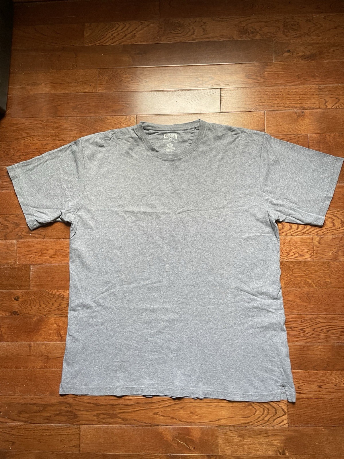 Duluth Trading Co Shirt Mens XL Longtail Pocket Crewneck Gray Cotton Tee