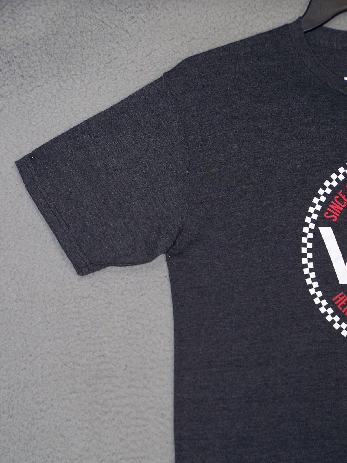 VANS Shirt Adult Medium Gray Graphic Big Logo Short Sleeve Classic Outdoor Mens gallery